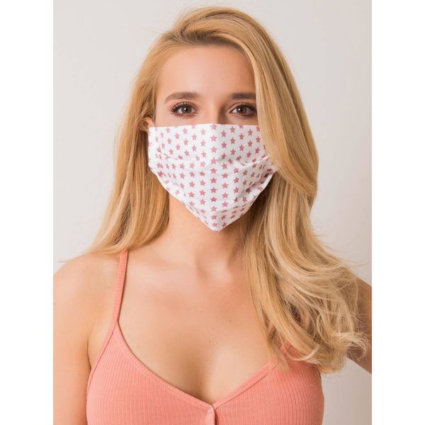 Fashionhunters White and pink protective mask with stars