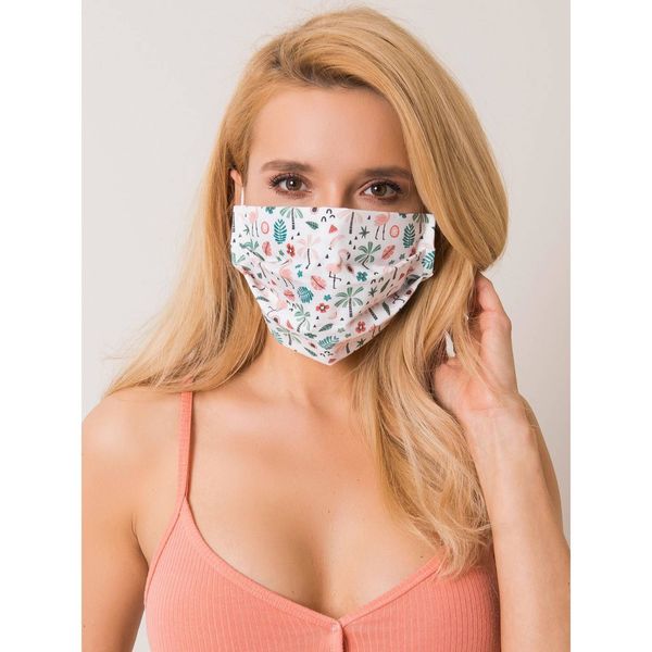 Fashionhunters White protective mask with a colored pattern
