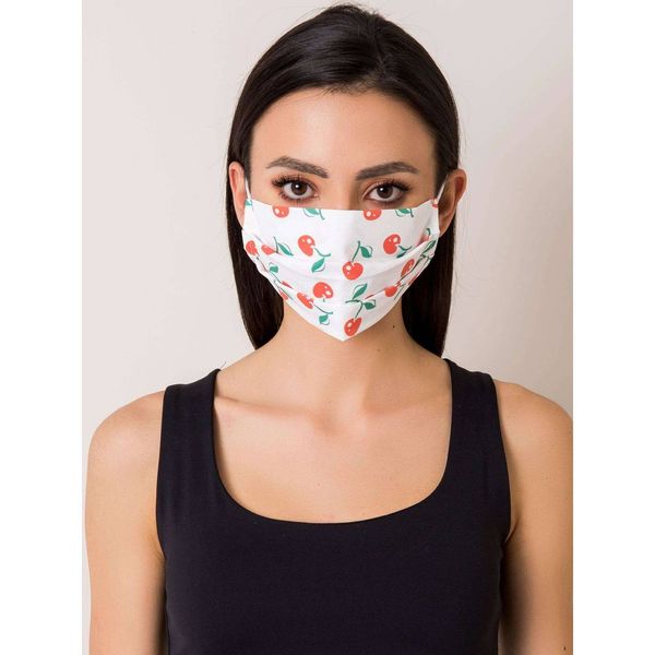 Fashionhunters White protective mask with a fruit print