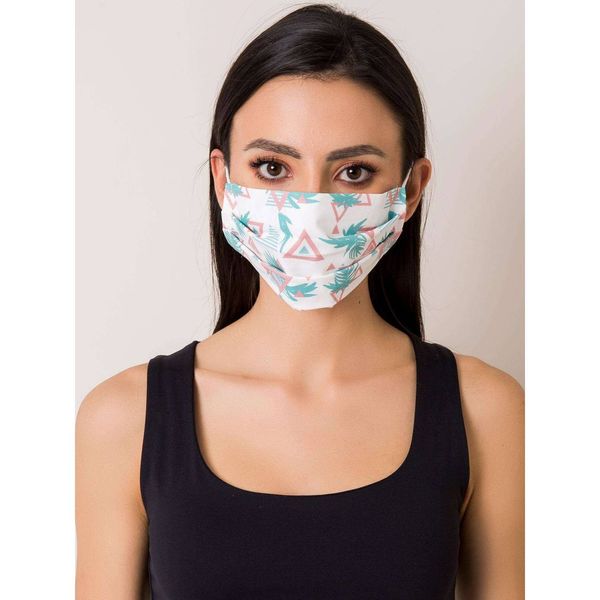 Fashionhunters White protective mask with an imprint