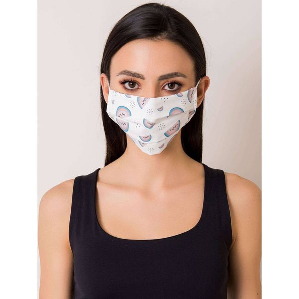 Fashionhunters White reusable mask with an imprint