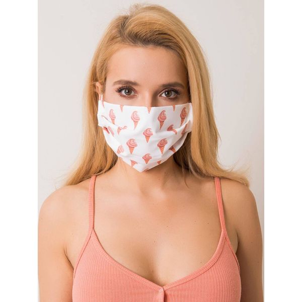 Fashionhunters White, reusable protective mask with patterns
