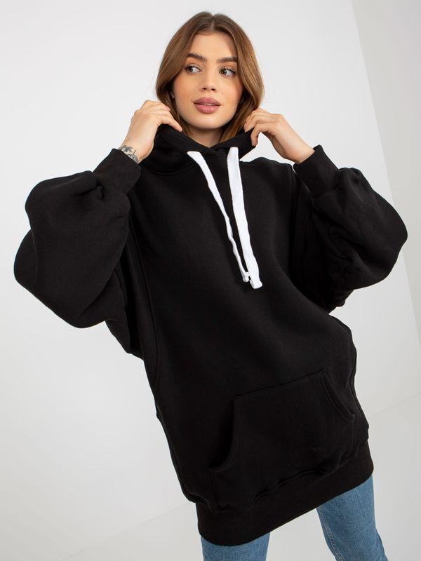 Fashionhunters Women's Basic Hoodie - Black