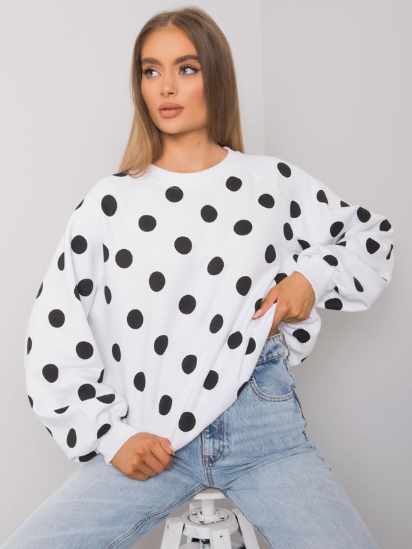 Fashionhunters Women's black and white polka dot sweatshirt