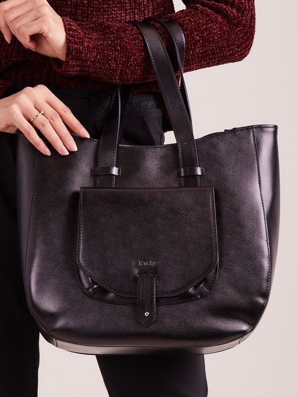 Fashionhunters Women's black handbag in urban style