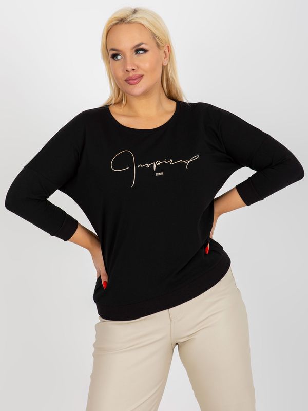 Fashionhunters Women's blouse with print - black