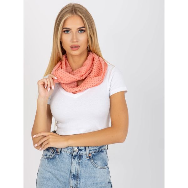 Fashionhunters Women's coral scarf in polka dots