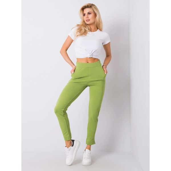 Fashionhunters Women's green sweatpants