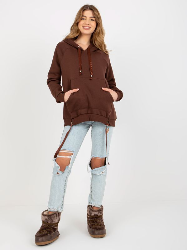 Fashionhunters Women's Hoodie Och Bella - brown