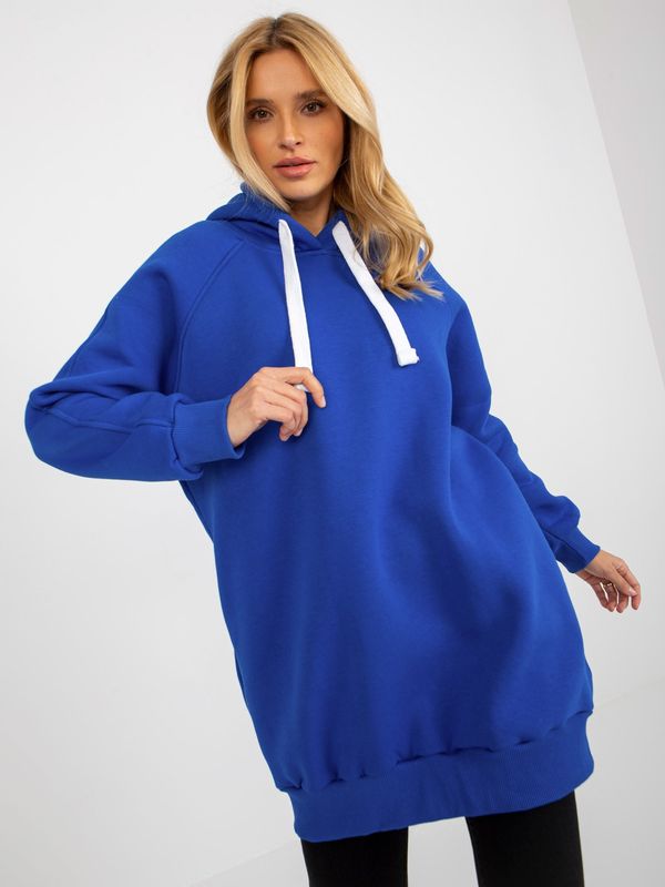 Fashionhunters Women's Long Sweatshirt - Blue
