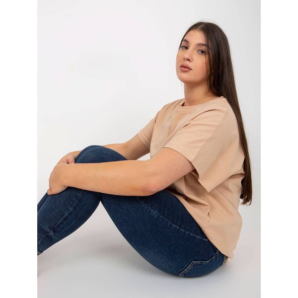 Fashionhunters Women's Plus Size Basic Crew Neck T-Shirt