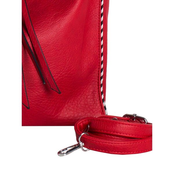 Fashionhunters Women's red eco leather shoulder bag