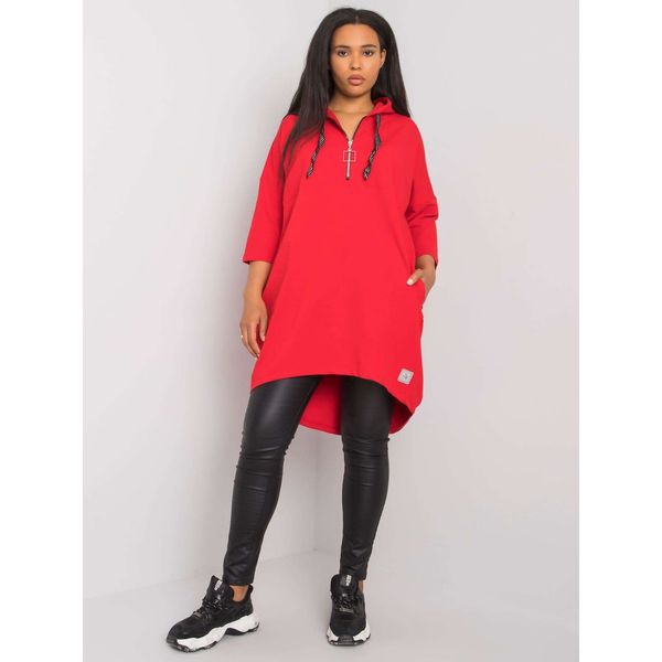 Fashionhunters Women's red hoodie in oversize