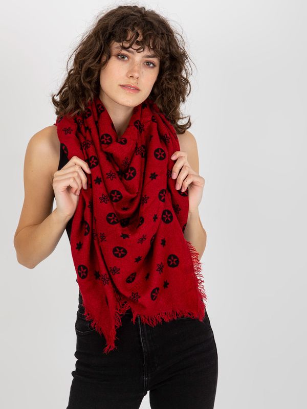 Fashionhunters Women's scarf with print - red