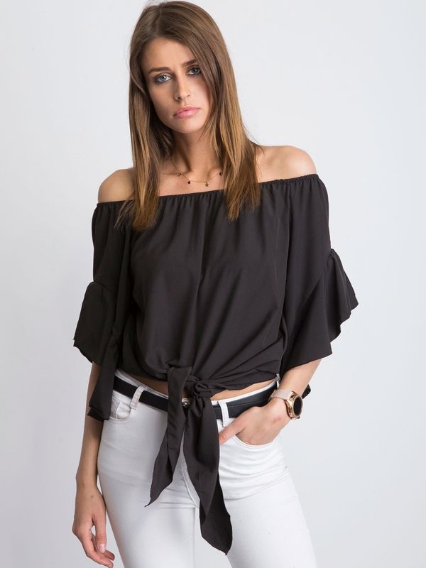 Fashionhunters Women's Spanish blouse - black