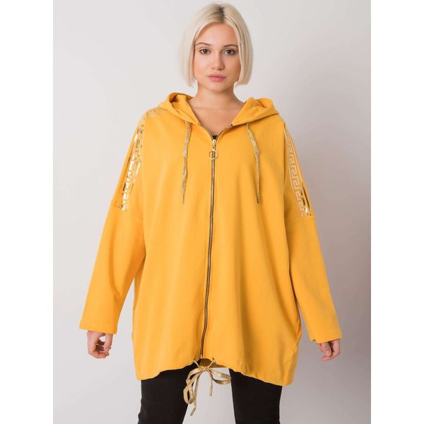 Fashionhunters Yellow Athens zip up hoodie