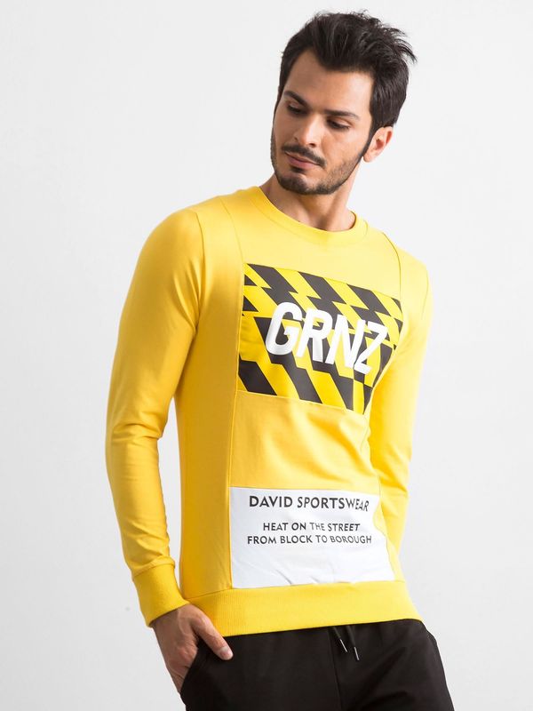 Fashionhunters Yellow Men's Sweatshirt