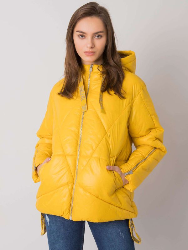 Fashionhunters Yellow quilted winter jacket Coimbra SUBLEVEL