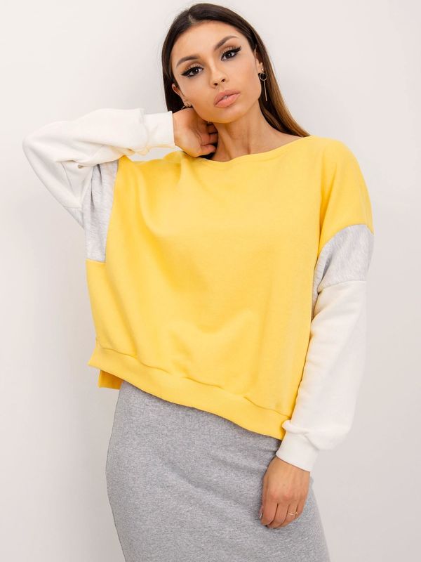 Fashionhunters Żółta bluza bawełniana dla kobiet RUE PARIS