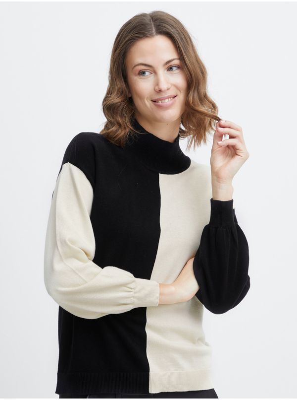 Fransa Cream-Black Womens Sweater Fransa - Women