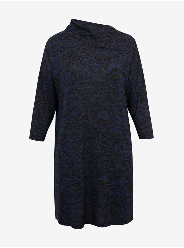 Fransa Dark blue brindle sweater dress Fransa - Women