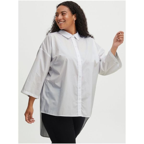 Fransa White Fransa Shirt with Extended Back - Women