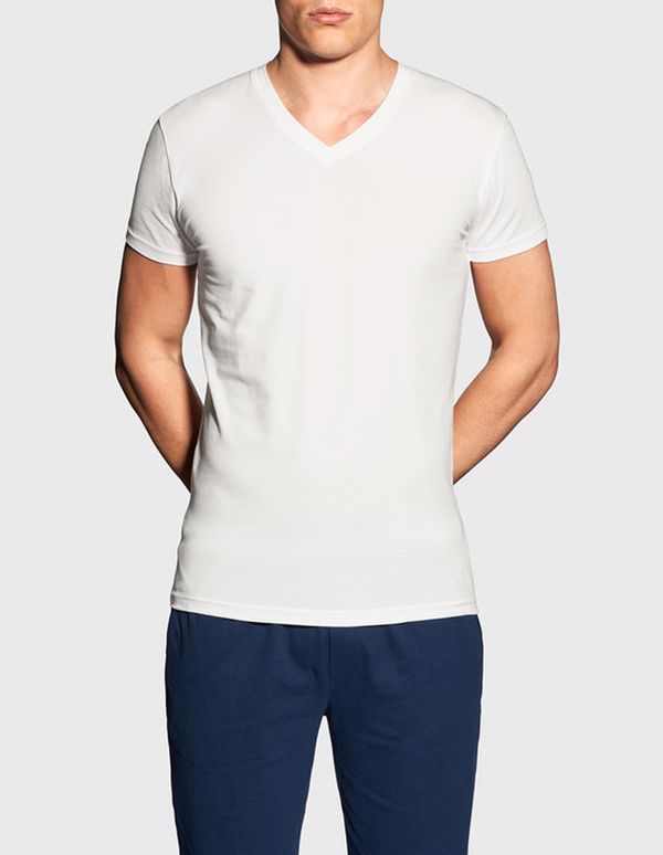 Gant Męskie #39;s T-shirt Gant V neck white (901911988-110)