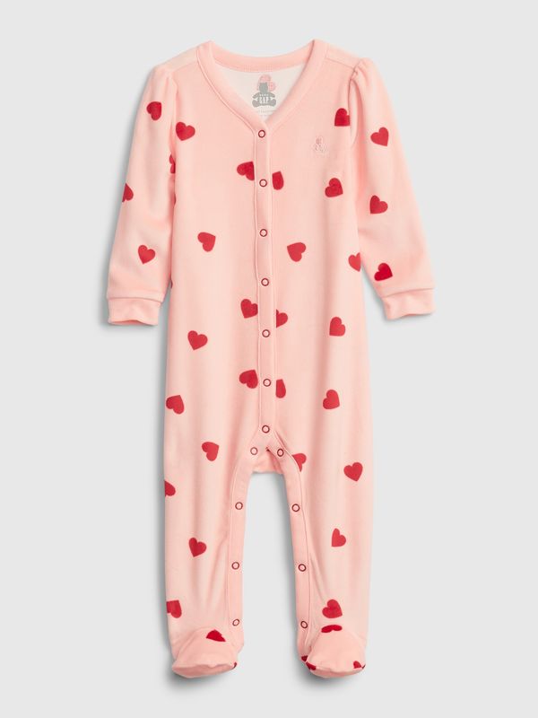 GAP GAP Baby overall velor with hearts - Girls