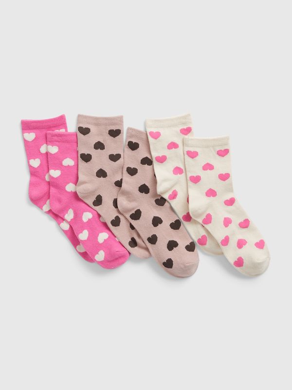 GAP GAP Children's socks with pattern, 3 pairs - Girls