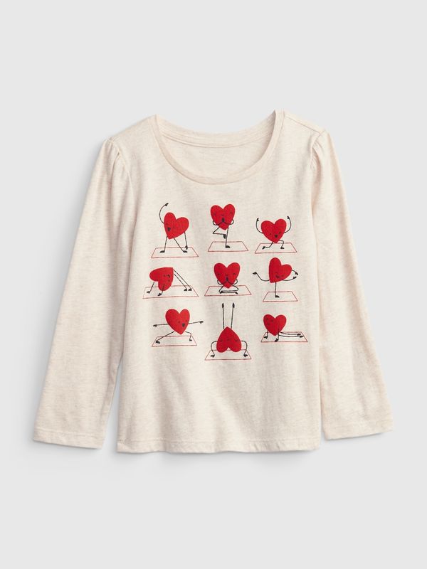 GAP GAP Children's T-shirt with organic hearts - Girls
