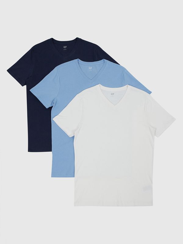 GAP GAP Cotton T-shirts with V-neck, 3pcs - Men