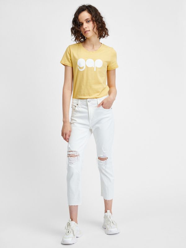 GAP GAP Jeans slim boyfriend white dest - Women