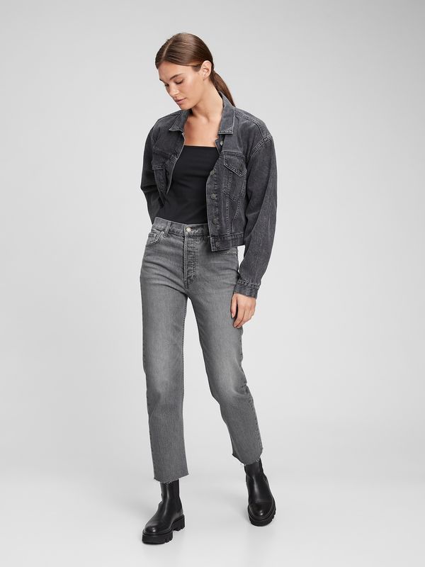 GAP GAP Jeans straight high rise grey - Women