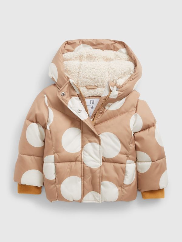 GAP GAP Kids jacket polka dot with fur - Girls