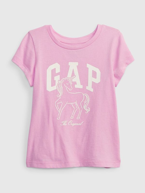 GAP GAP Kids organic T-shirt logo and unicorn - Girls
