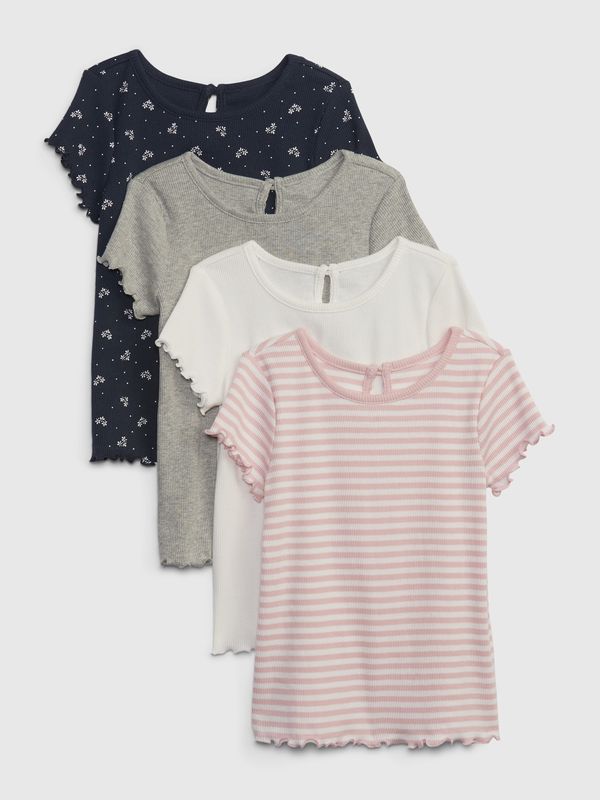 GAP GAP Kids Ribbed T-shirts, 4 pcs - Girls