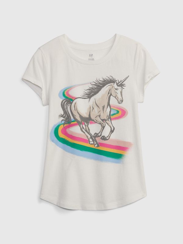 GAP GAP Kids T-shirt organic unicorn - Girls