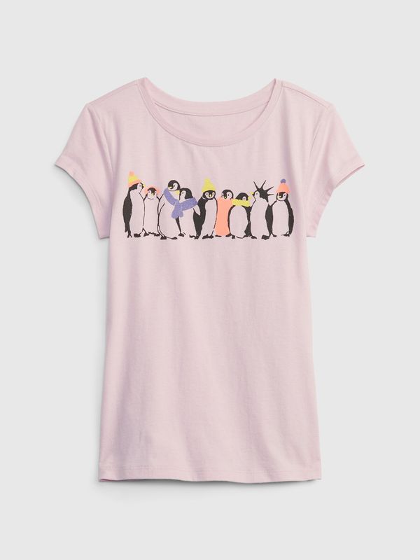 GAP GAP Kids T-shirt with penguins - Girls