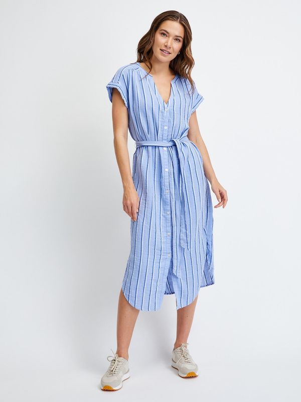 GAP GAP Striped Cotton Midi Dress - Women