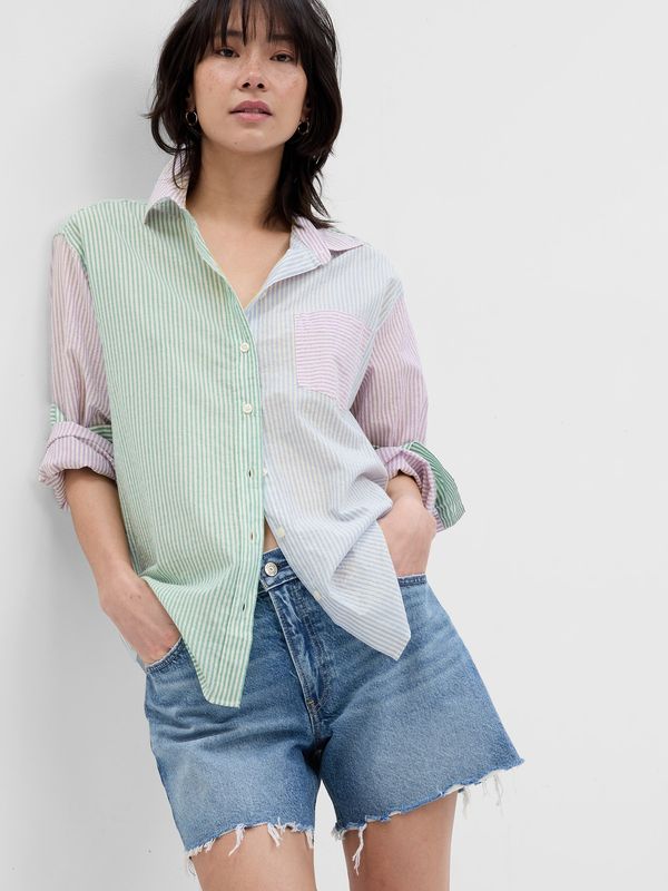 GAP GAP Striped Shirt with Metallic Thread - Women