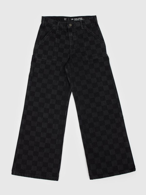 GAP GAP Teen Jeans Wide Stride Checkerboard - Girls