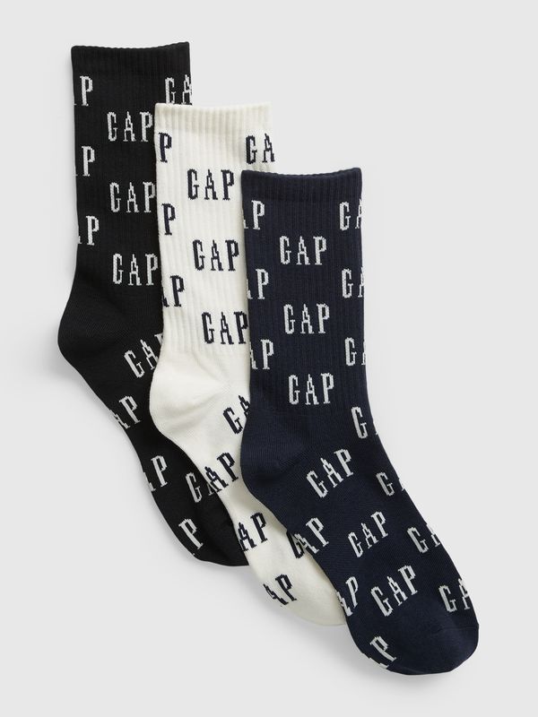 GAP Socks with GAP logo, 3 pairs - Men