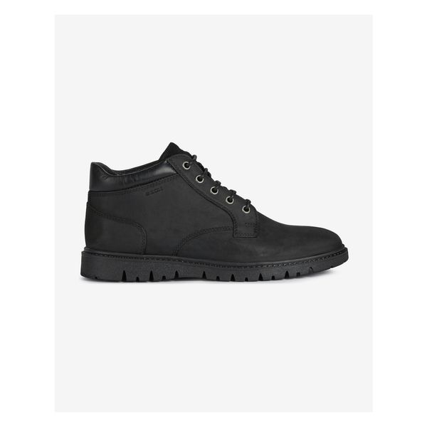 GEOX Black Men's Leather Ankle Boots Geox Ghiacciaio - Men