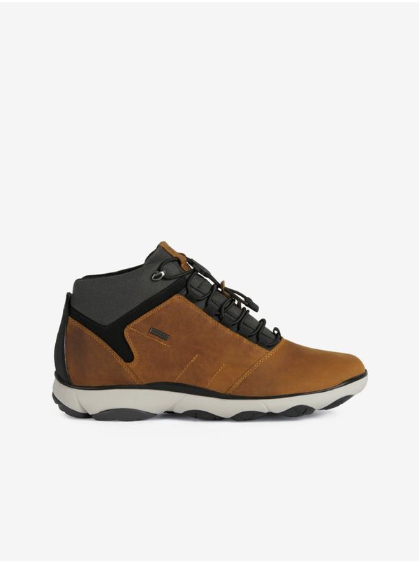 GEOX Brown Men's Ankle Leather Shoes Geox Nebula 4 x 4 B ABX - Men