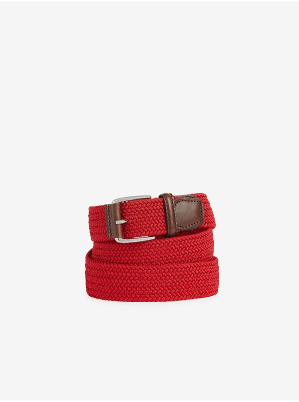 GEOX Geox Red Men's Belt with Leather Details - Men