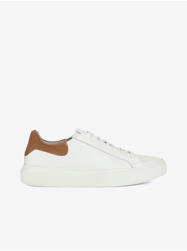 GEOX Geox White Mens Leather Sneakers - Men