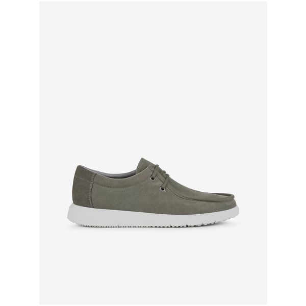 GEOX Green Men's Loafers with Suede Details Geox Errico - Men's