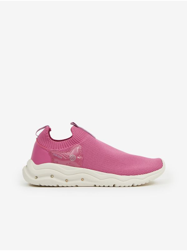 GEOX Pink Girly Slip on Geox Sneakers - Girls