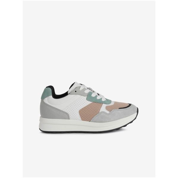 GEOX White-grey Women's Suede Geox Runntix Shoes - Women
