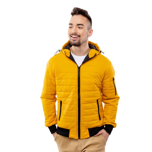 Glano Man Quilted Jacket GLANO - yellow